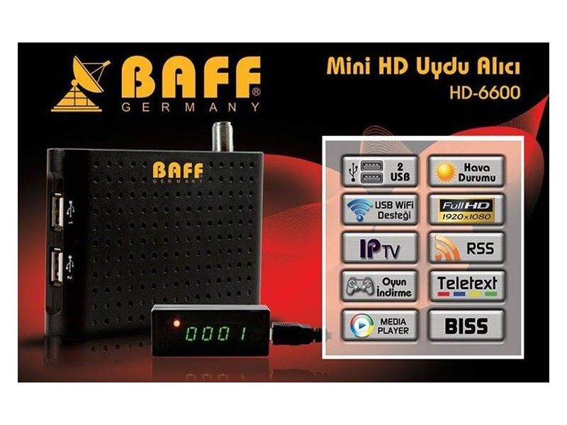 BAFF HD-6600 Mini FULL HD Uydu Alıcı