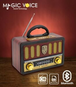 MagicVoice MV-114BT USB-SD-FM-Bluetooth Destekli Nostaljik Radyo