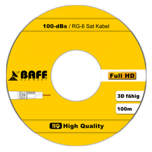 BAFF RG6 Ultra HD Anten Kablosu 100 Metre