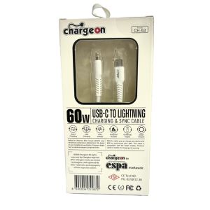 Chargeon USB-C to Lightning 60W Şarj Kablosu 1mt