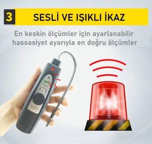 DUOYI DY5750B Soğutucu - Buzdolabı - Havalandırma Gaz Kaçak Dedektörü