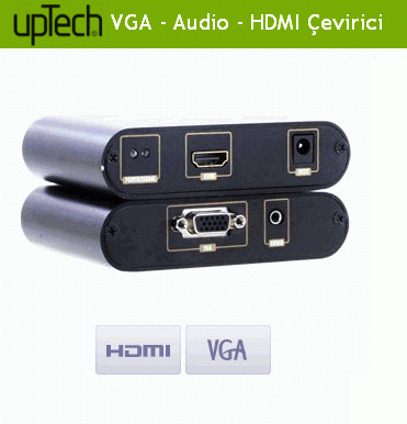 UpTech KX-1021 VGA + Audio to HDMI Converter Çevirici