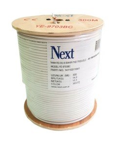 NEXT YE-9703BC RG6U6 Bakır Trishield Anten Kablosu 300Metre