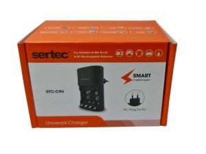 Sertec STC-C9V AA-AAA-9V Uyumlu 4lü Pil Şarj Aleti