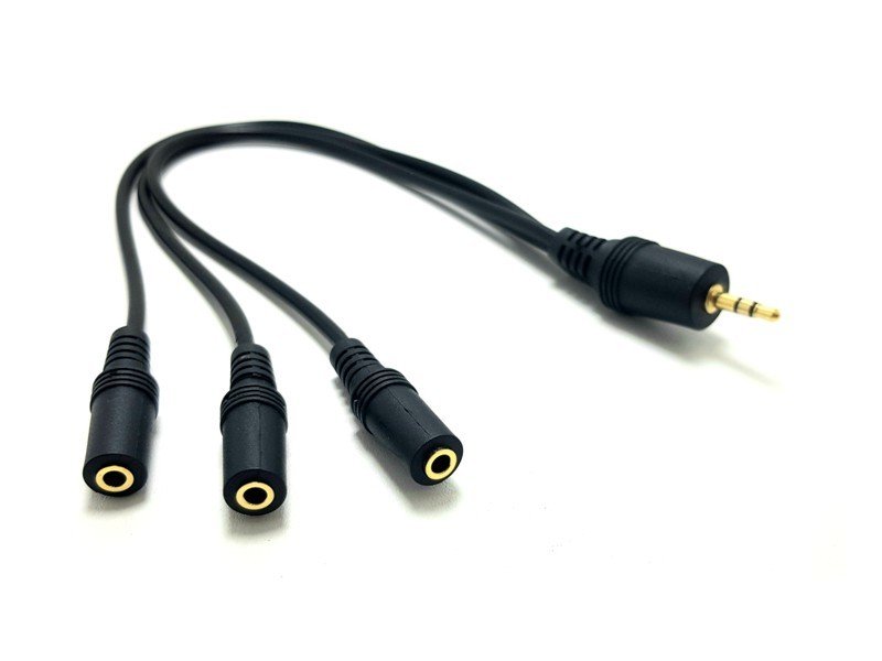 electroon 3,5mm Erkek 3x3,5mm Dişi Stereo 5+1 Kablosu