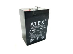 ATEX 6Volt 4Amper Işıldak Aküsü Tırnaklı