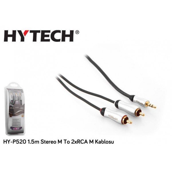 HYTECH HY-P520 1.5m 3,5mm 2xRCA Stereo Aux Kablo