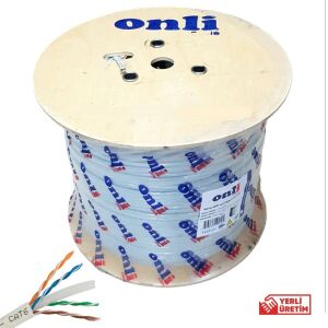 Onli 500Mt 24AWG CAT6 Network Kablosu Gri Yerli Üretim