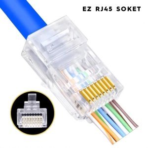 Powermaster EZ RJ45 Cat5-Cat6 Açık Uçlu Soket 8P8C 100 Adet