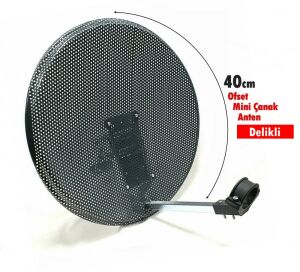 Antenci 40cm Delikli Karavan Çanak Anten Seti +Analog Uydu Bulucu