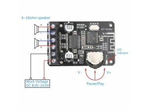 XY-P15W Bluetooth Amfi Modülü Amplifikatör Devresi