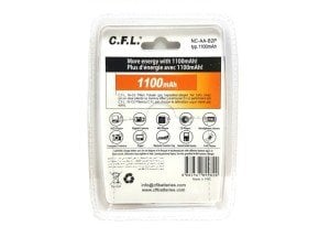 CFL 1100mA Şarjlı Kalem Pil AA 1.2V Ni-CD