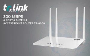 Tr-Link TR-4000 300Mbps 4Port 4Antenli Access Point Router