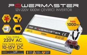 Powermaster 500W 12V Modifiye Sinus 220Volt invertör