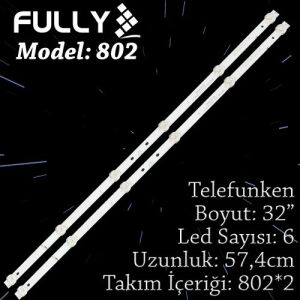 FULLY SET-802 TELEFUNKEN 32'' ST3230 x2 TV Led Bar 6Led 57.4cm