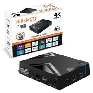 Hiremco İmpala Mini Hybrid Android 9.0 IP Tv Box S905W 2GB DDR RAM 16GB Rom 4K Ultra HD