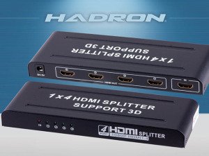 HADRON 1x4 HDMI Splitter 1.4V Full HD 1080P - 3D Uyumlu