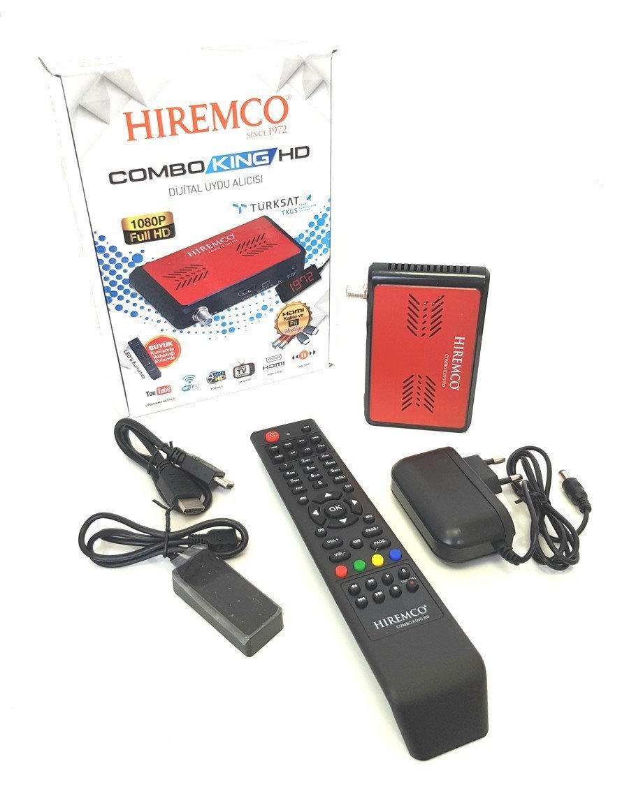Hiremco Combo King HD Uydu Alıcısı + Wifi Anten