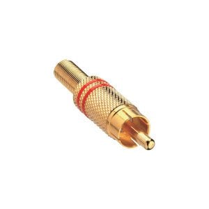 electroon RCA Gold Erkek Jak Fiş Metal Kırmızı-Siyah Çizgili