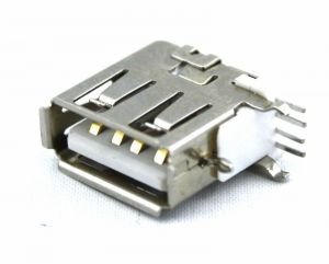 electroon USB Dişi 90derece Dik 13mm Şase Soket