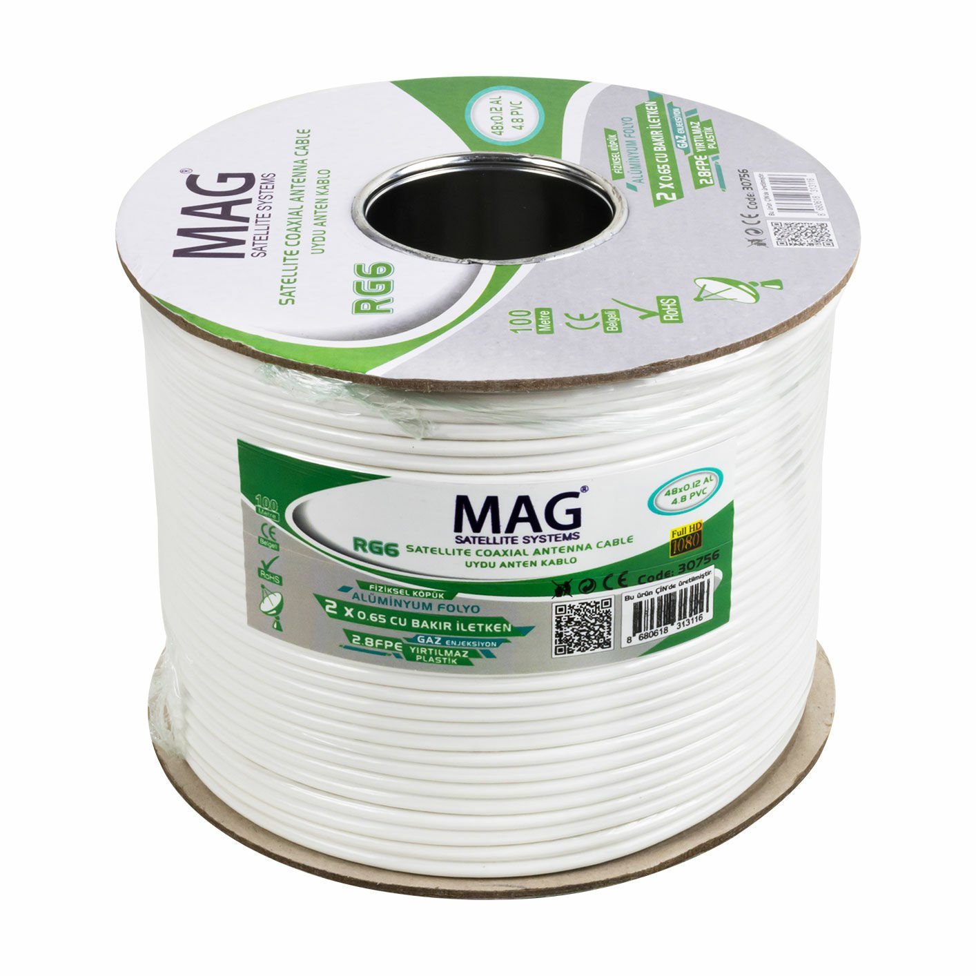 Mag RG59 Fa Mini İnce Çiftli Twin Kablo 300Metre