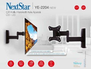 NextStar 19'' Hareketli Çift Kollu LCD-LED TV Monitör Askı Aparatı 30cm