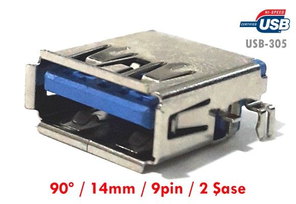 USB 3.0 Dişi 9Pin 90