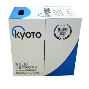 Kyoto 23AWG UTP CAT6 Network Kablosu Gri 305Metre