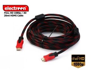 electroon 20Metre Örgülü HDMI Kablo v1.4