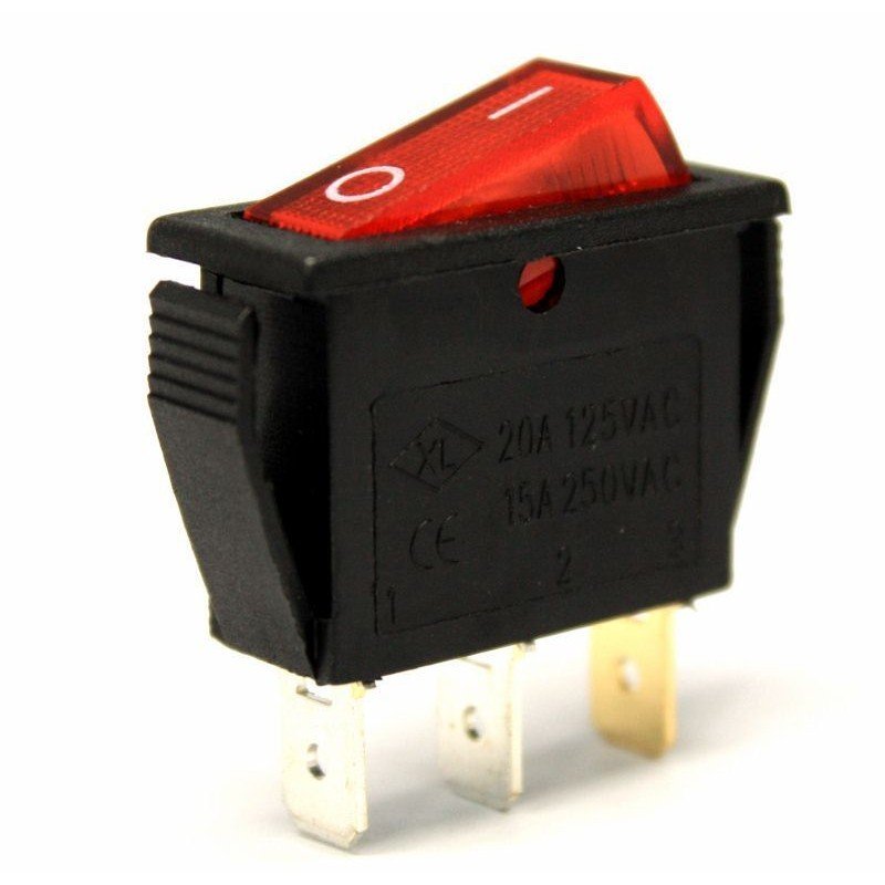 Electroon Tekli Işıklı Adaptör Anahtarı 29x10mm 3pin