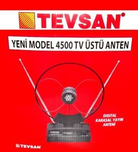TEVSAN 4500 TV Üstü Yükselteçli Anten 12Volt Çakmak Fiş Girişli