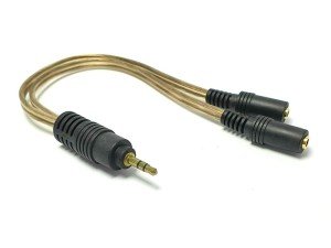 electroon 3.5mm - 2x3.5mm Dişi Kablo 25cm