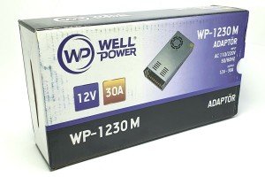 WellPower 12Volt 30Amper Adaptör Metal Kasa Fanlı