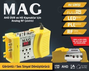 MAG MG-16535 HDMI+AV Giriş FULL Bant RF Modülatör