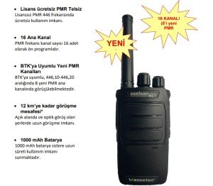 Aselsan WT-F21 Pmr El Telsizi Tekli Paket