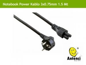 electroon Notebook Power Yonca Kablo 3x0.75mm 1.5Mt