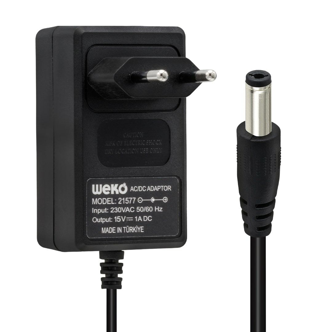 Weko 15Volt 1Amper Adaptör 5.5x2.5mm Jak Fişli