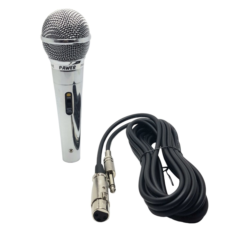 Pawer PW-919 Profesyonel El Tipi Mikrofon 5mt Kablolu