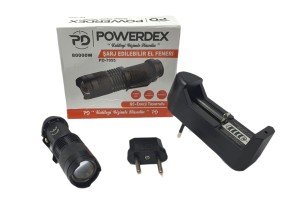 Powerdex PD-7055 Şarjlı Metal Mini El Feneri