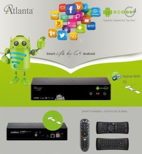 Atlanta Smart G4 CI Android Uydu Alıcısı (Klavye Kumanda Hediyeli)
