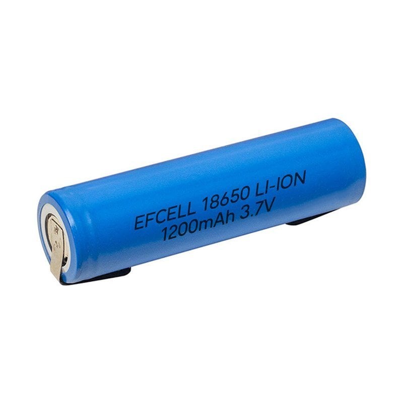 Efcell 18650 Pil 3.7V 1200mAh Lion Puntolu