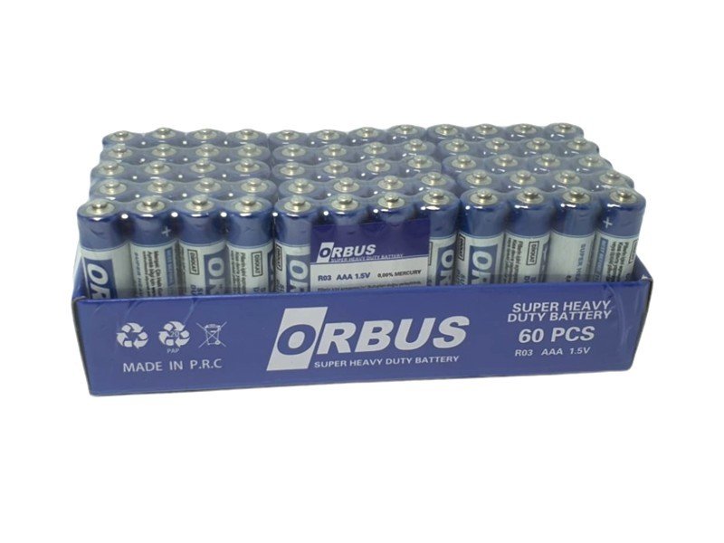 ORBUS AAA 1.5Volt İnce Kalem Pil - 60Adet