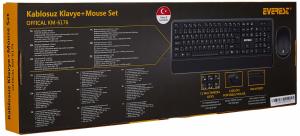Everest KM-6176 Türkçe Kablosuz Q Klavye + Mouse Set