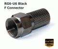 electroon RG6-U6 Black Contalı F Konnektör