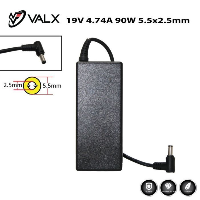 Valx LA-19055 19V 4.74A 90W 5.5x2.5 Notebook Adaptör