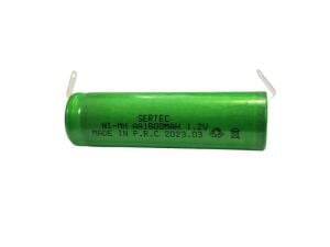 Sertec 1.2Volt 1600mAh AA Ni-MH Şarjlı Kalem Pil Puntolu 1Adet