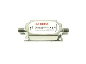 Herz 20dB IN-Line Amplifier Kablo Sinyal Yükseltici
