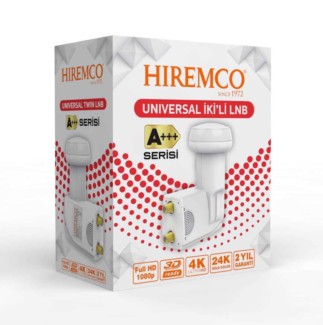 Hiremco A+ Serisi Çiftli Twin LNB Full HD 4K