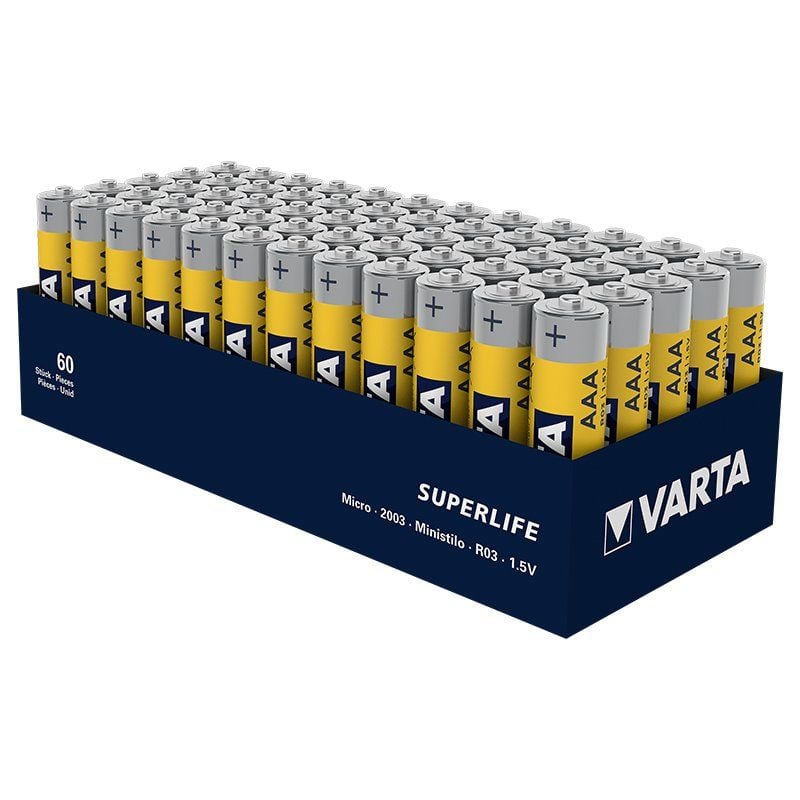 Varta Superlife Çinko AAA İnce Kalem Pil - 60'lı Paket