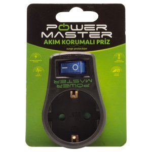 Powermaster 16816 Tekli Akım Korumalı Anahtarlı Priz